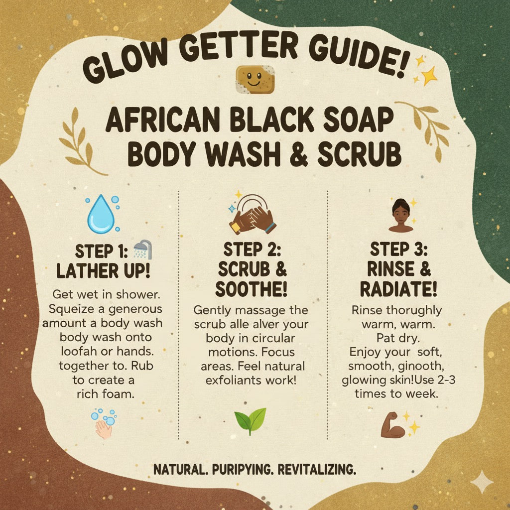 African Black Soap Body Wash with Scrub